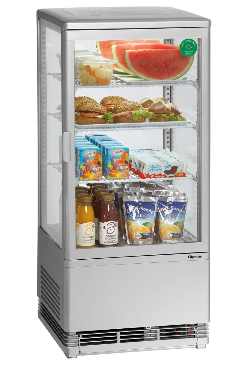 Vitrina refrigerada pequeña - 78 L plata