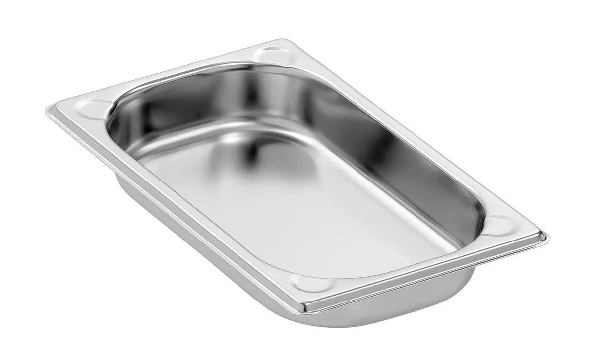 Bandeja gastronómica GN 1/4 de acero inoxidable - Profundidad 40 mm - 1,6 L