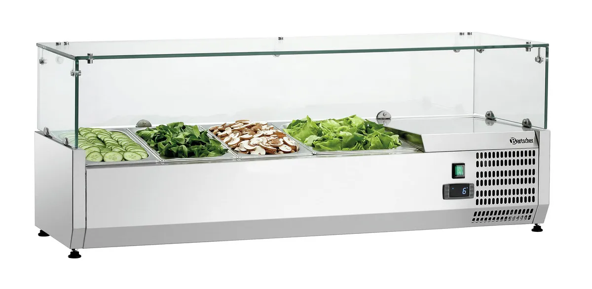 Ensaladera para colocar - 3 x GN 1/3 + 1 x GN 1/2