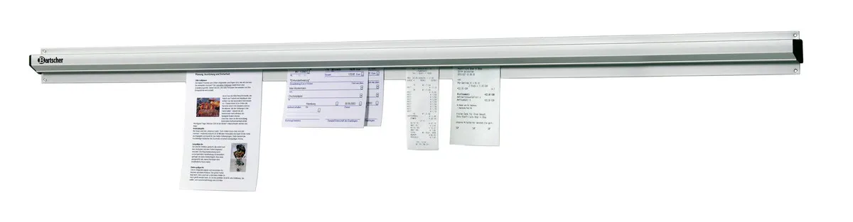 Pinza Porta-Fichas de Pared de Aluminio - 910 mm