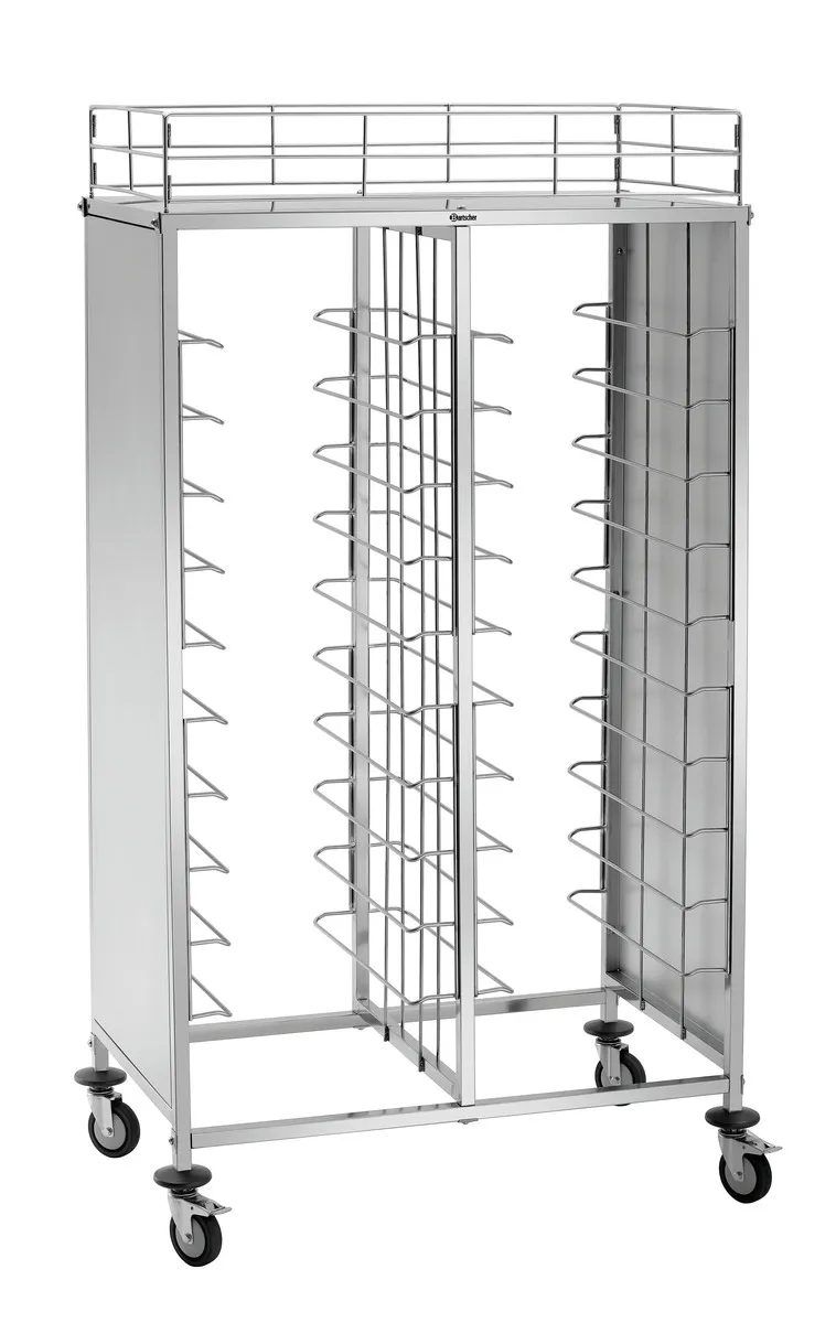 Carro de bandejas de acero inoxidable - 80 kg