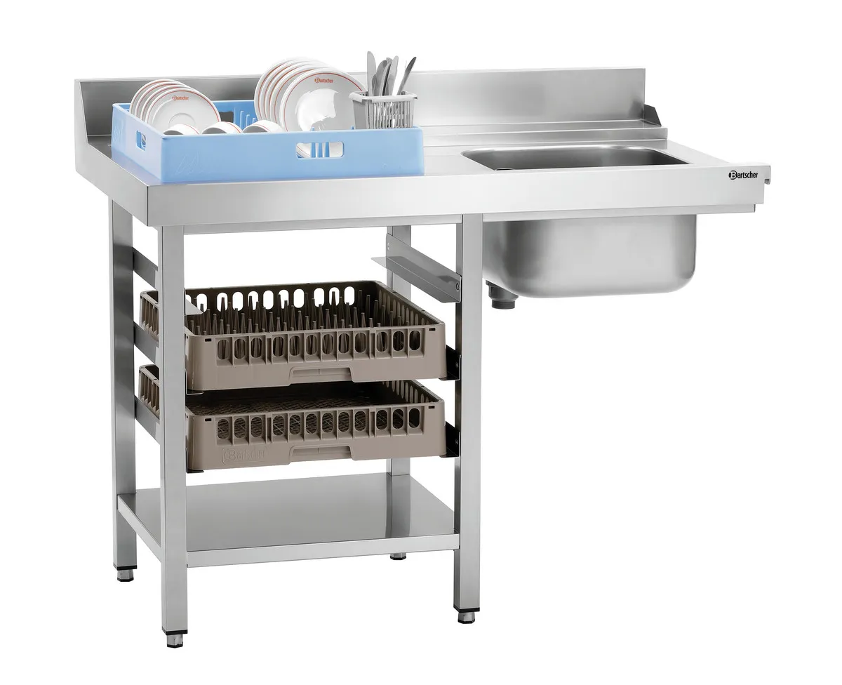 Mesa de Clasificación con 1 Cubeta - Izquierda - L 1200 x P 715 mm