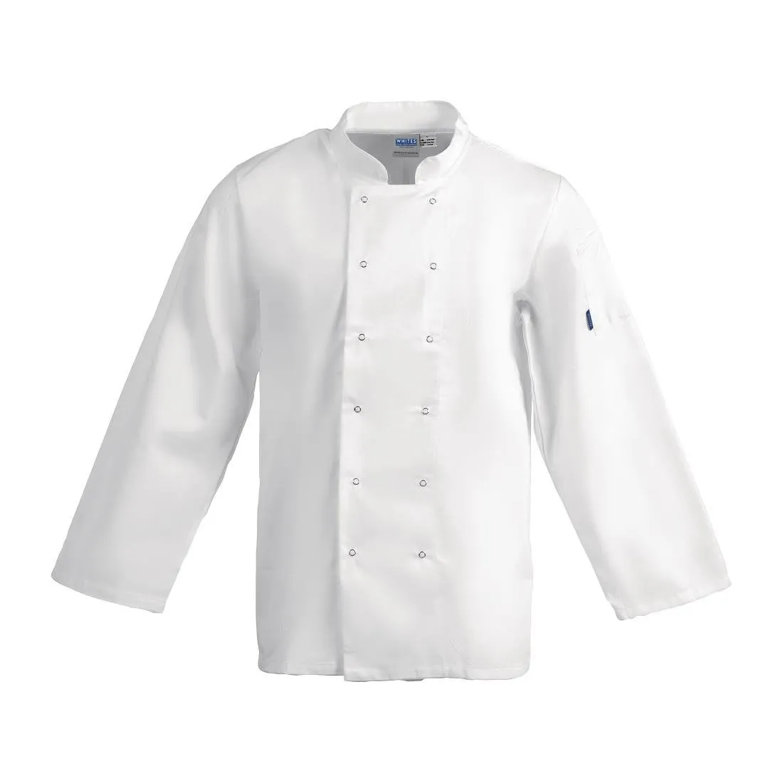 Chaqueta de cocina unisex blanca de manga larga Vegas - Talla L