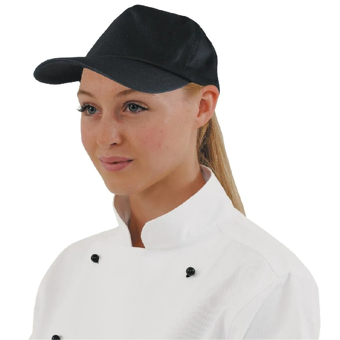 Gorra de béisbol negra con correa ajustable - Talla única