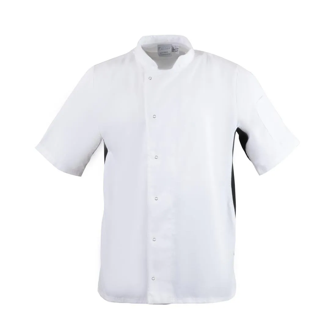 Chaqueta de cocina unisex negra y blanca Nevada - Talla M