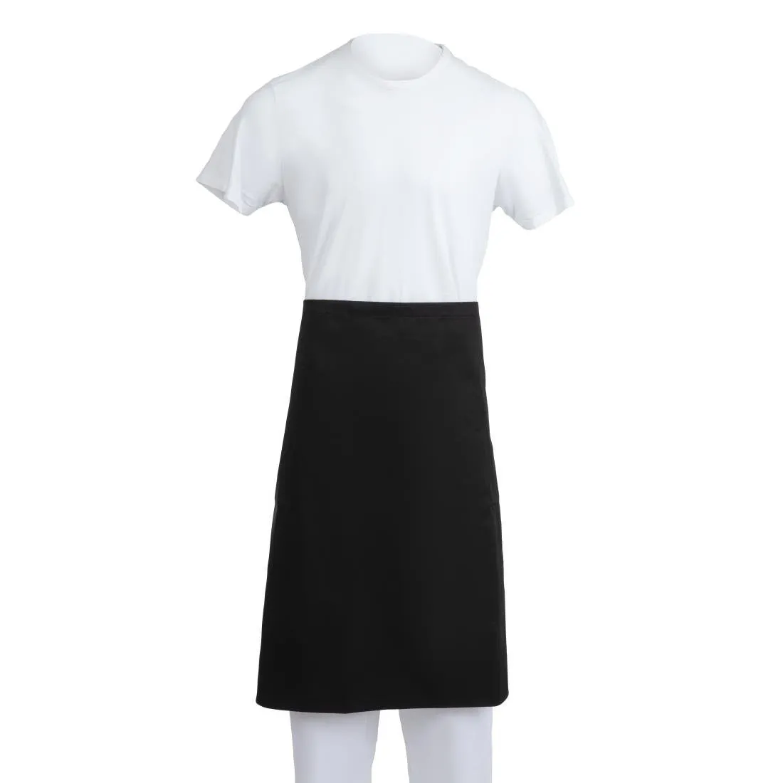 Delantal Estándar Negro de Poliéster y Algodón - 914 x 762 mm