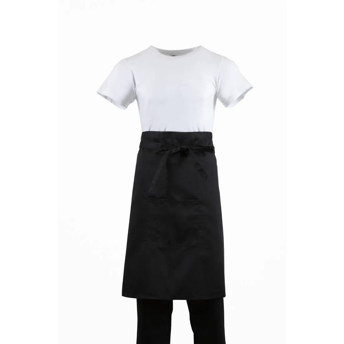 Delantal de camarero estándar negro 1000 x 700 mm