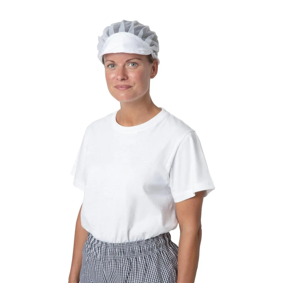 Charlotte con visera blanca de nylon - Talla única