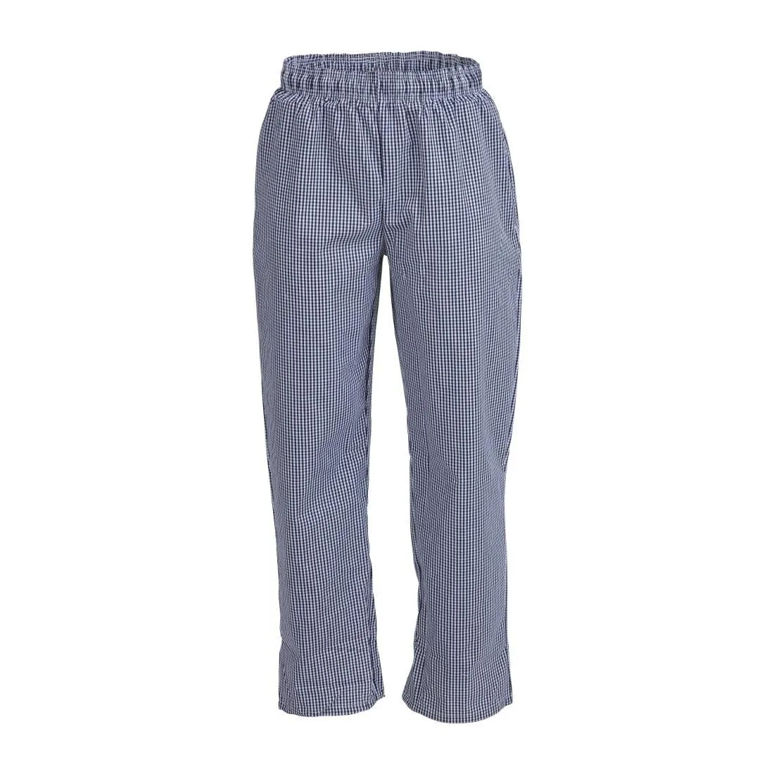 Pantalón de Cocina Unisex Vegas de Cuadros Pequeños Azules y Blancos - Talla XL