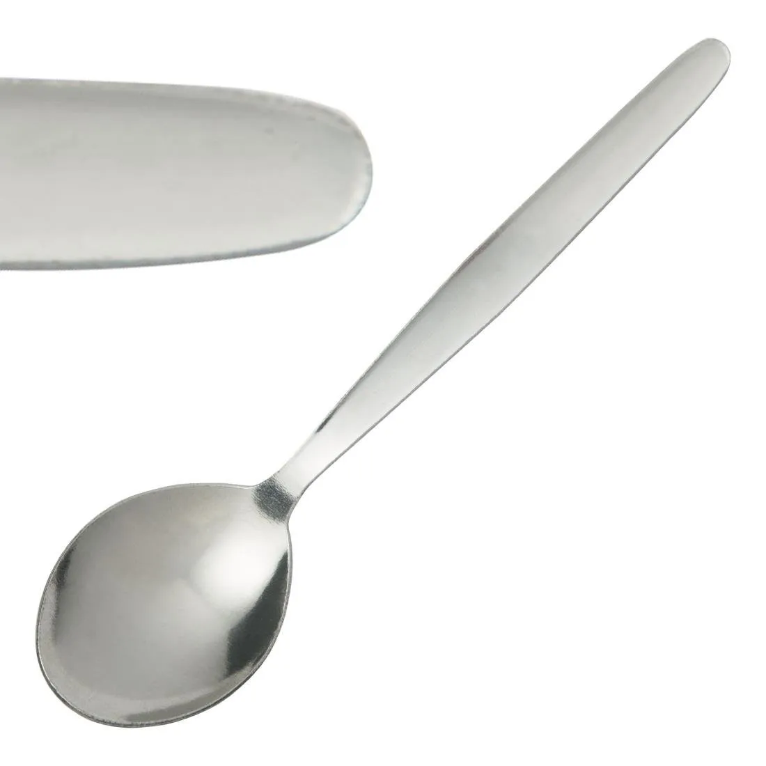 Cuchara redonda de sopa Kelso de acero inoxidable - Juego de 12