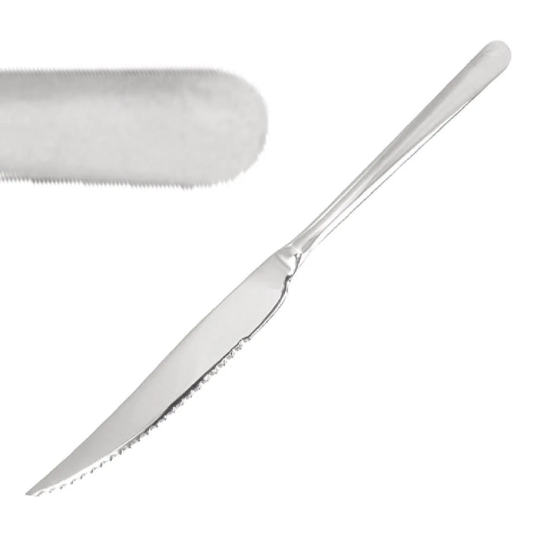 Cuchillo de carne o pizza espejo - 235 mm - Lote de 12