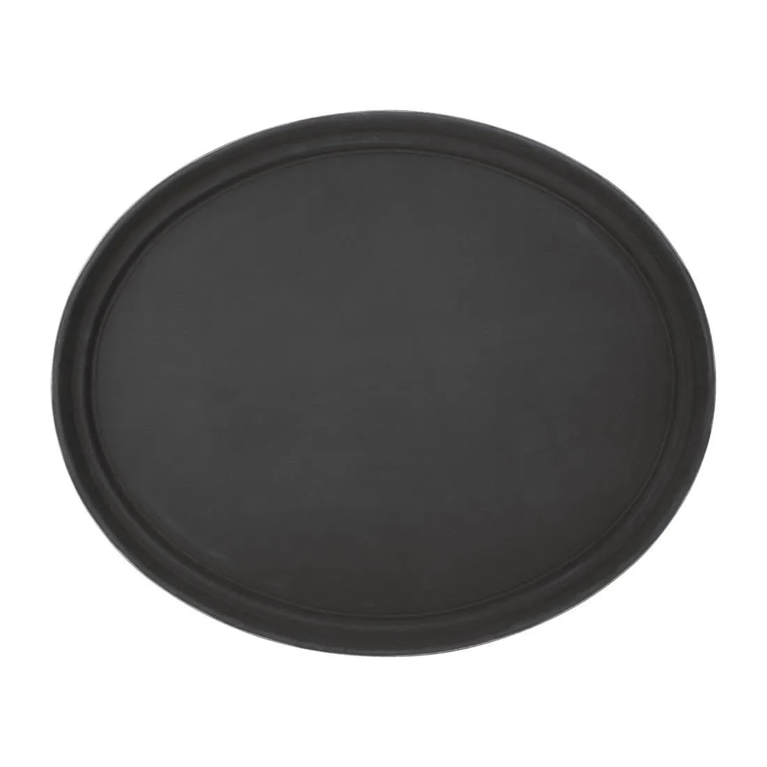 Bandeja ovalada de plástico antideslizante - 685 x 560 mm
