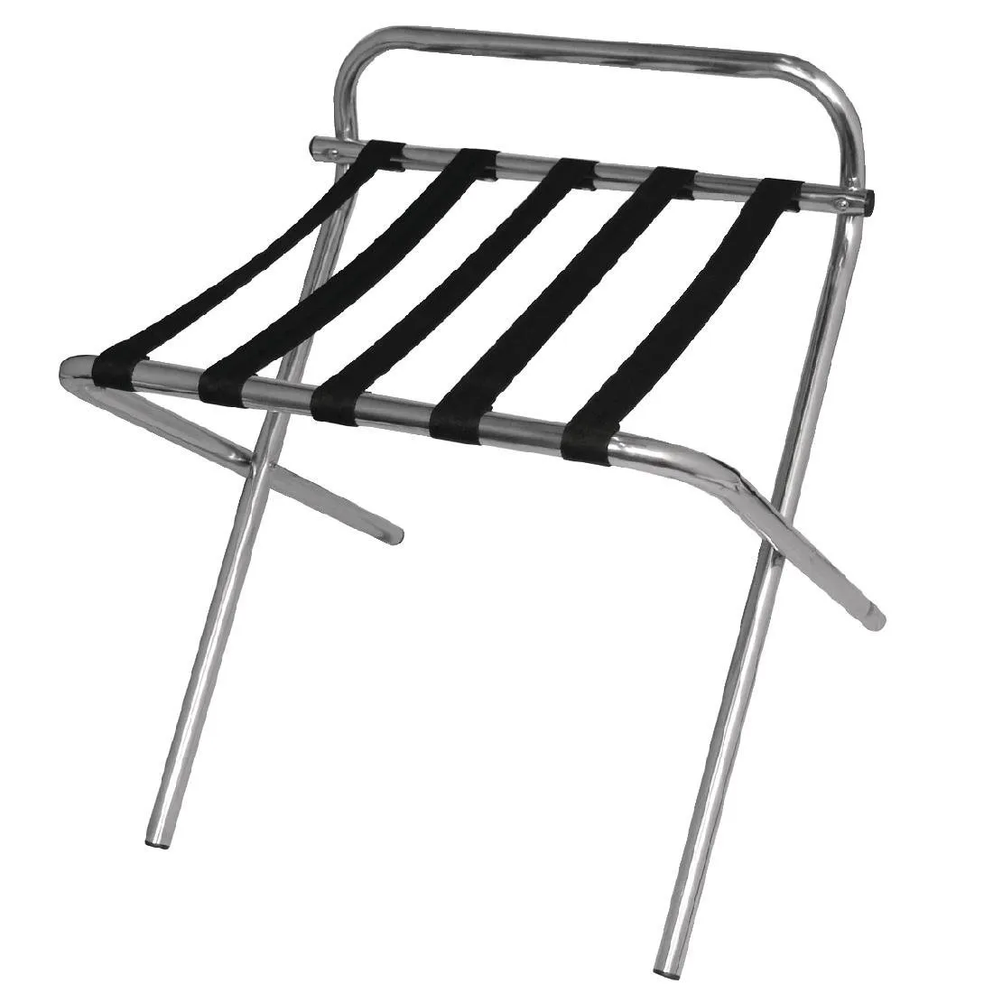 Soporte de equipaje de acero inoxidable con bandas de nylon