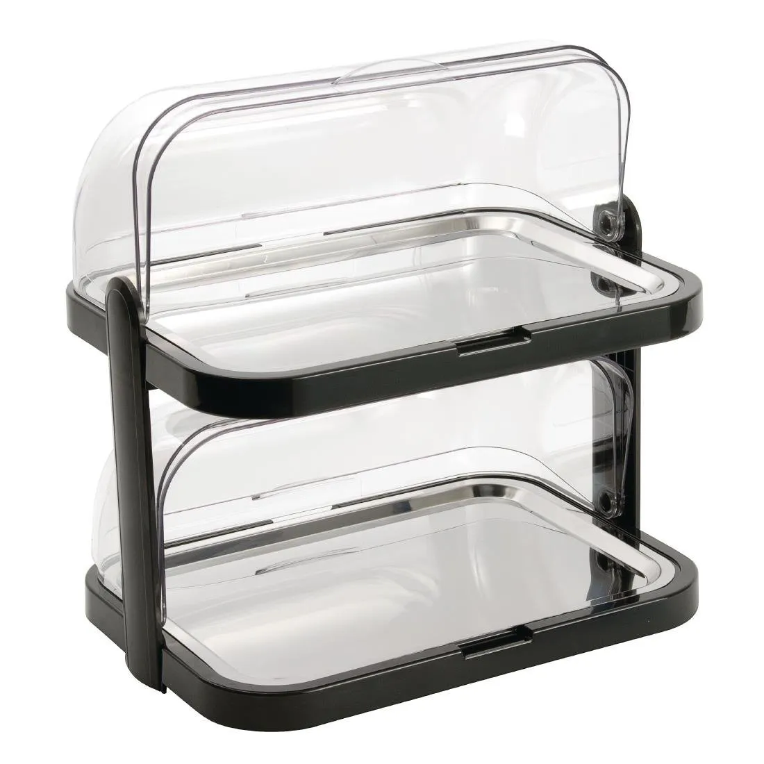 Bandeja refrigerada de 2 niveles con tapa abatible - 440 x 320 mm