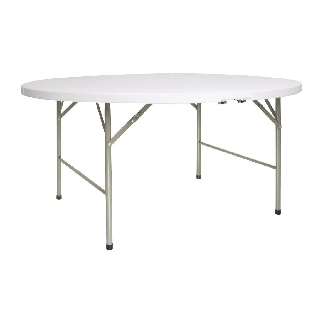 Mesa redonda plegable en el centro blanca - Ø 1530 mm