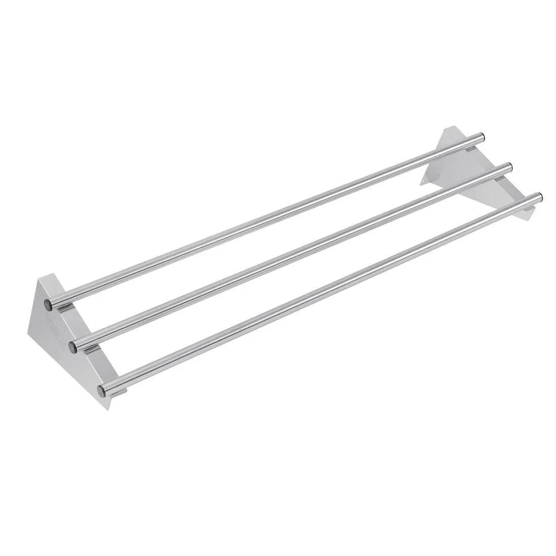 Estantería de pared tubular de acero inoxidable - 1200 x 300 mm