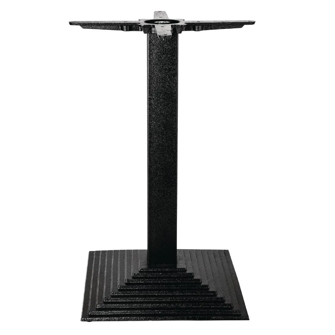 Pie de mesa cuadrado con efecto escalera de hierro fundido - 425 x 720 mm
