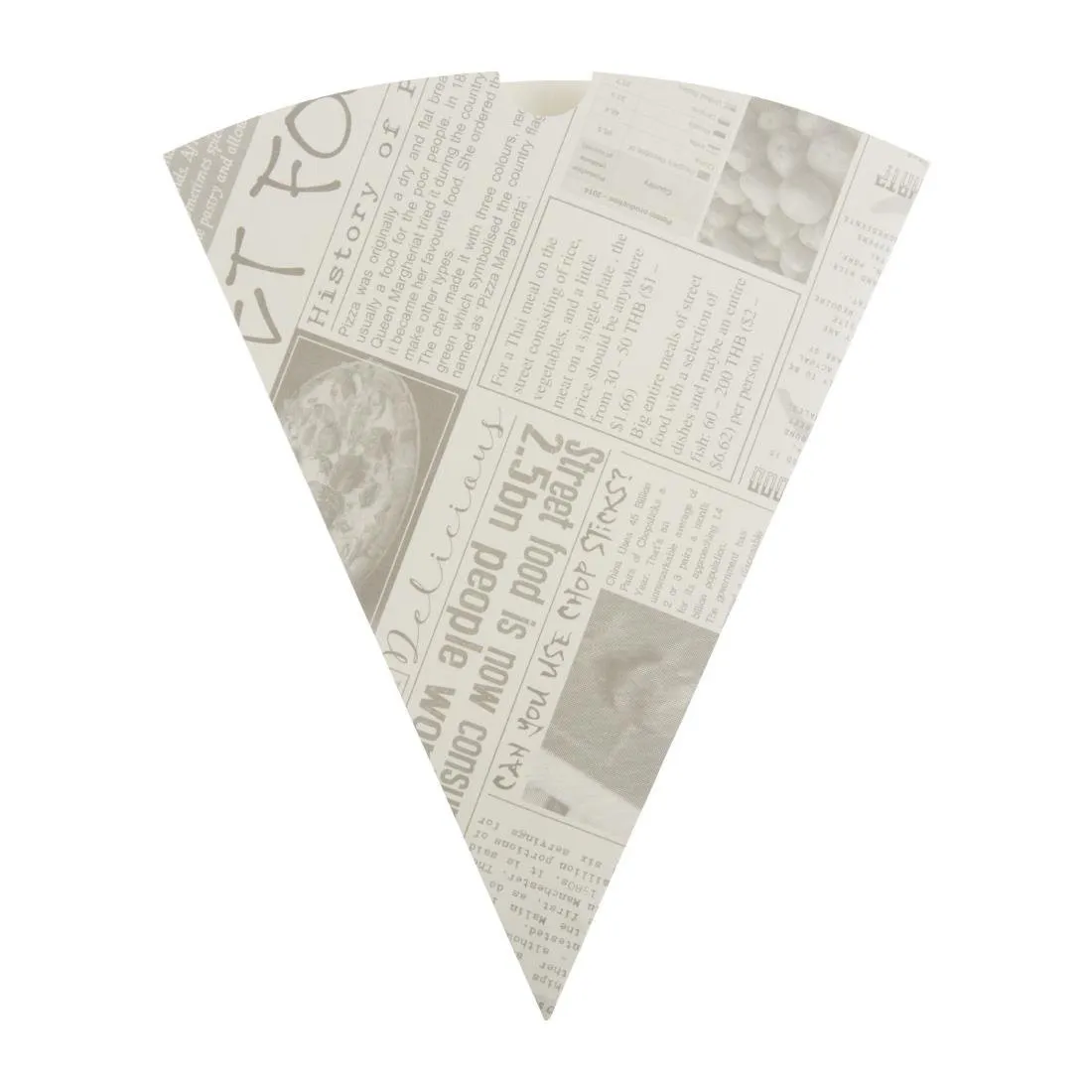 Cono de Papas Fritas de Papel Impreso Eco-responsable - Lote de 1000