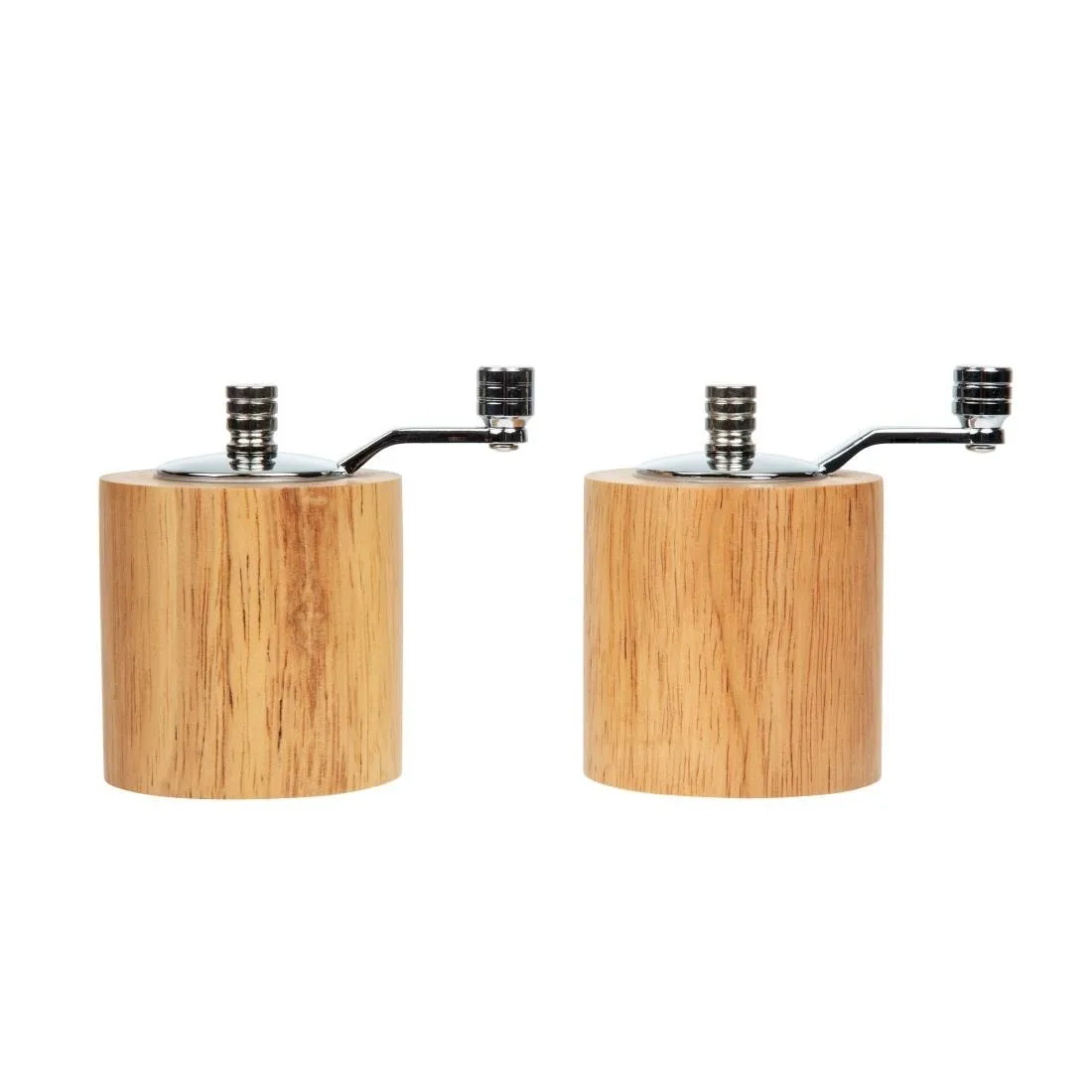 Molinillos de sal y pimienta de madera clara