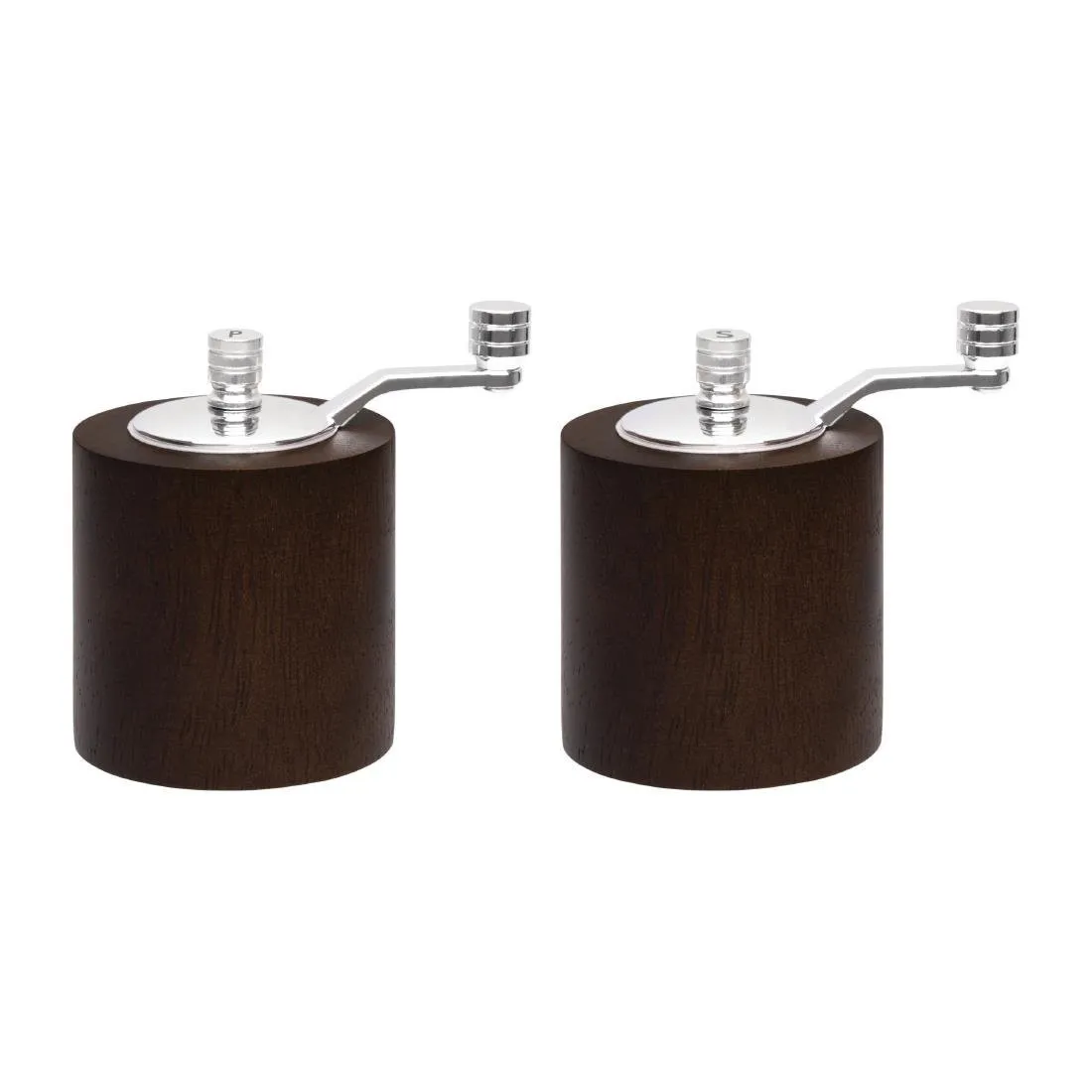 Molinillos de sal y pimienta de madera oscura