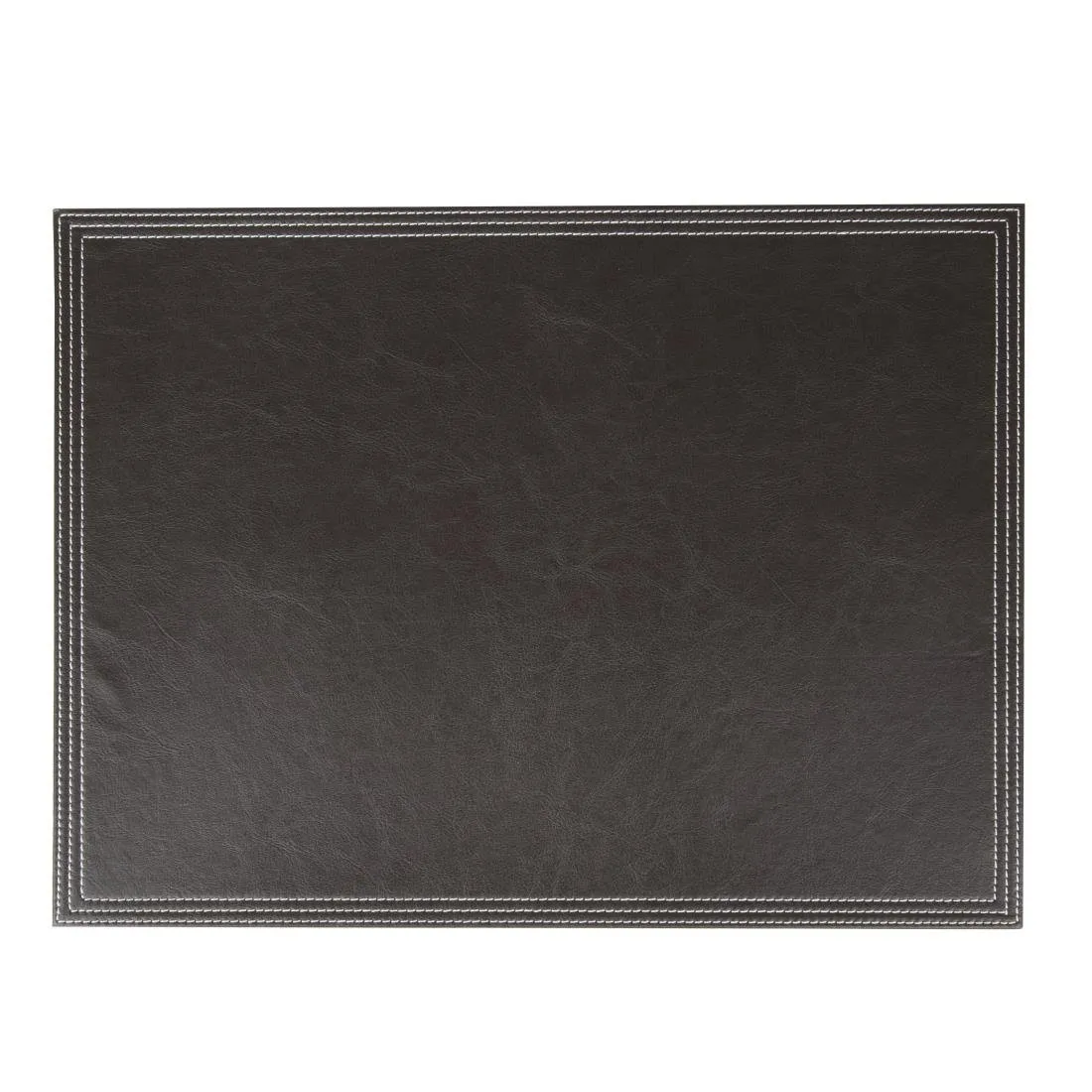 Set de mesa de cuero sintético marrón - 300 x 400 mm
