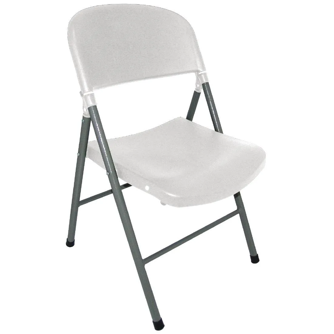 Silla plegable blanca y gris - Juego de 2