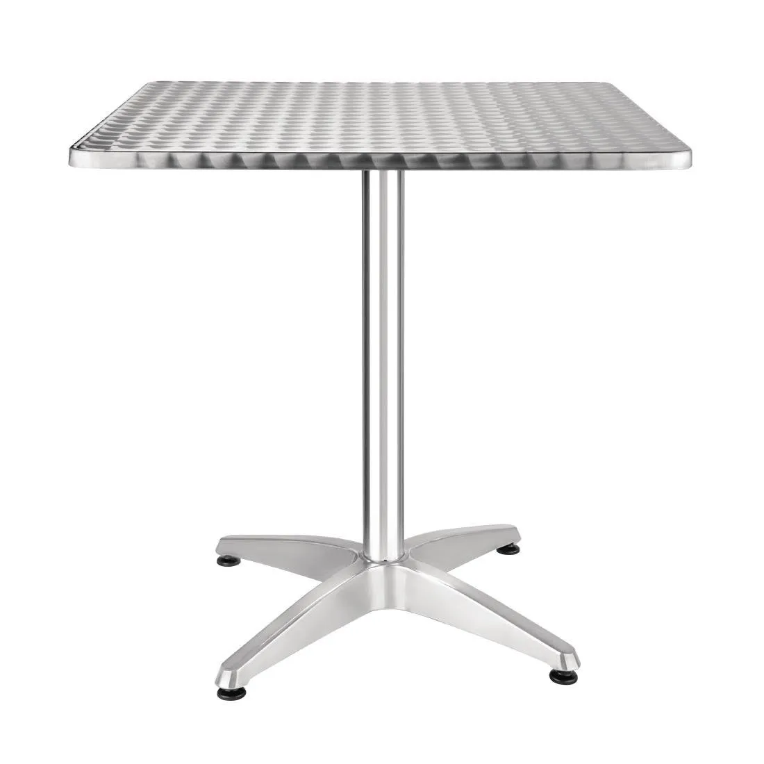 Mesa Bistró Cuadrada de Acero Inoxidable - 700 x 700 mm