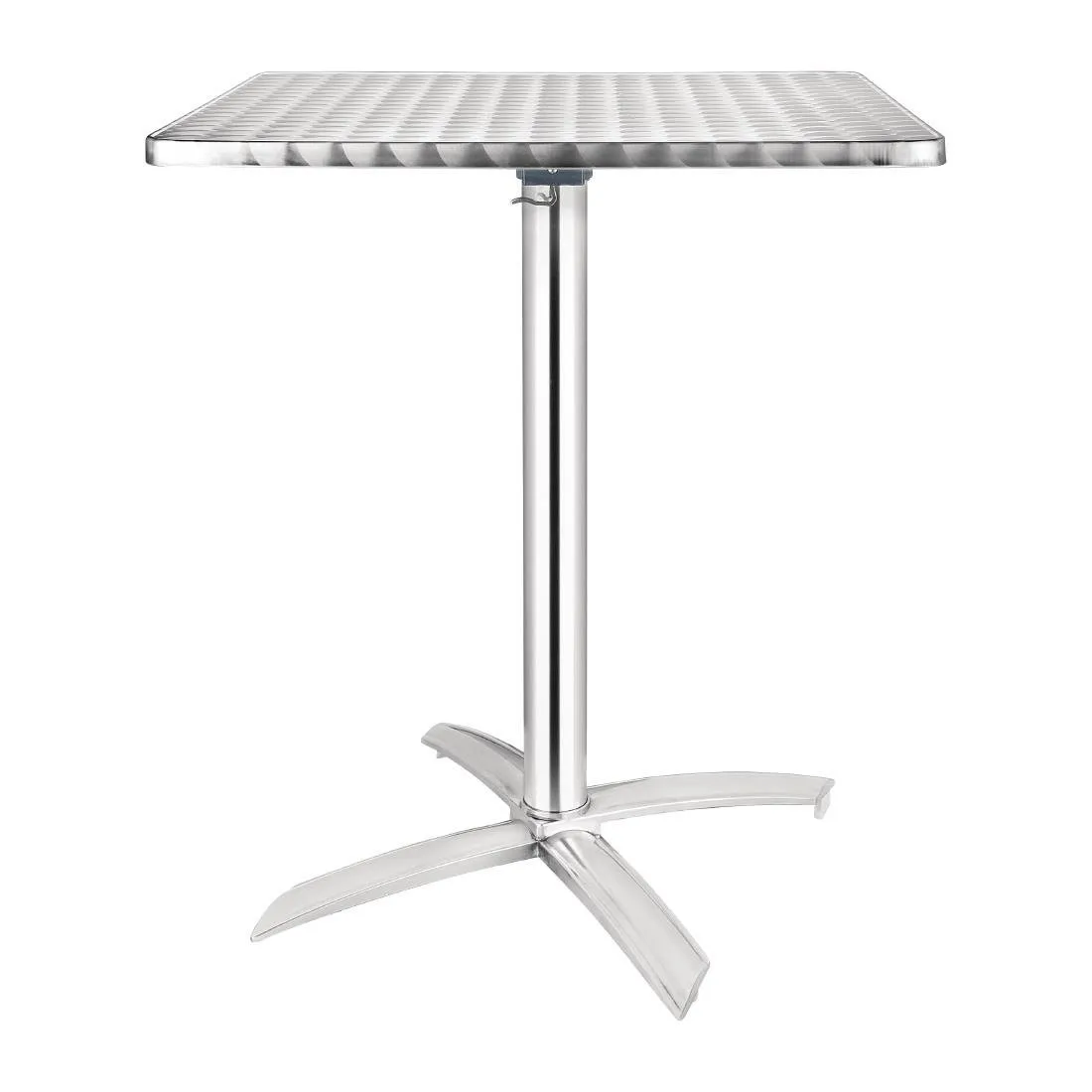 Mesa cuadrada con tablero basculante de acero inoxidable - 600 x 600 mm