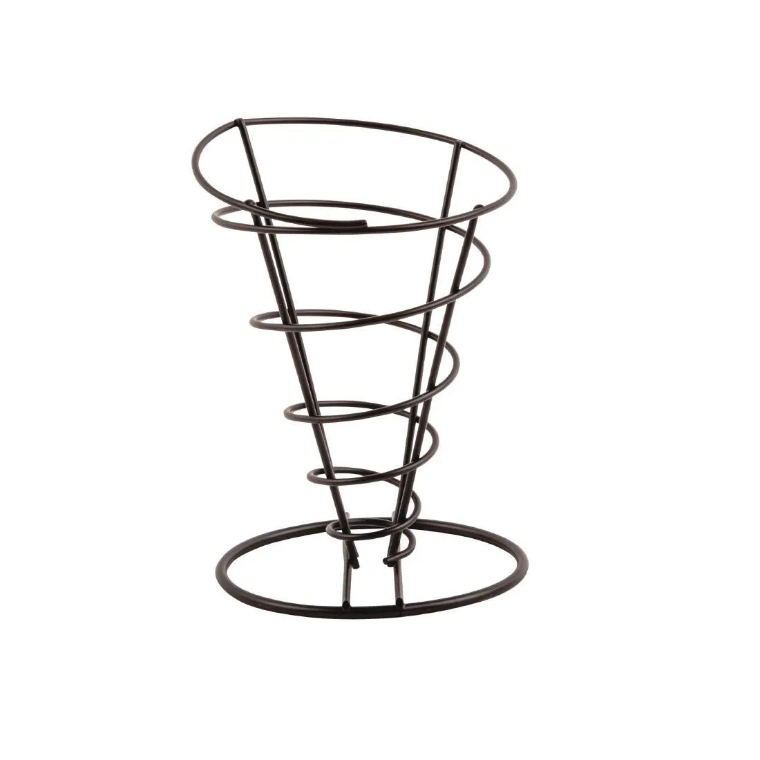 Soporte Cónico Negro para Papas Fritas - Ø 115 mm