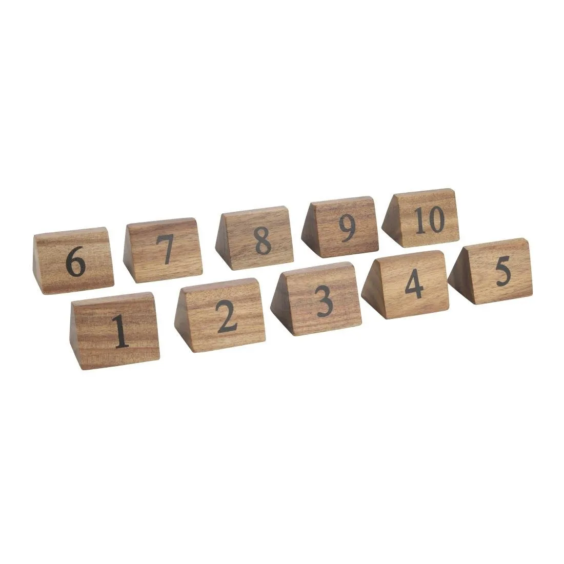 Números de Mesa de Madera del 1 al 10
