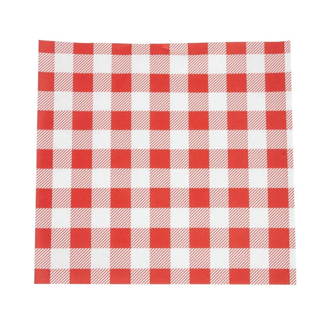 Papel encerado Vichy rojo 250 x 250 mm - Lote de 200