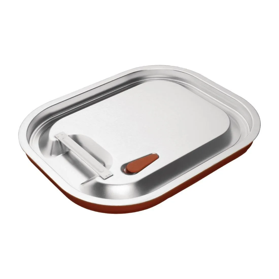 Tapa hermética de acero inoxidable y silicona para bandeja GN 1/2