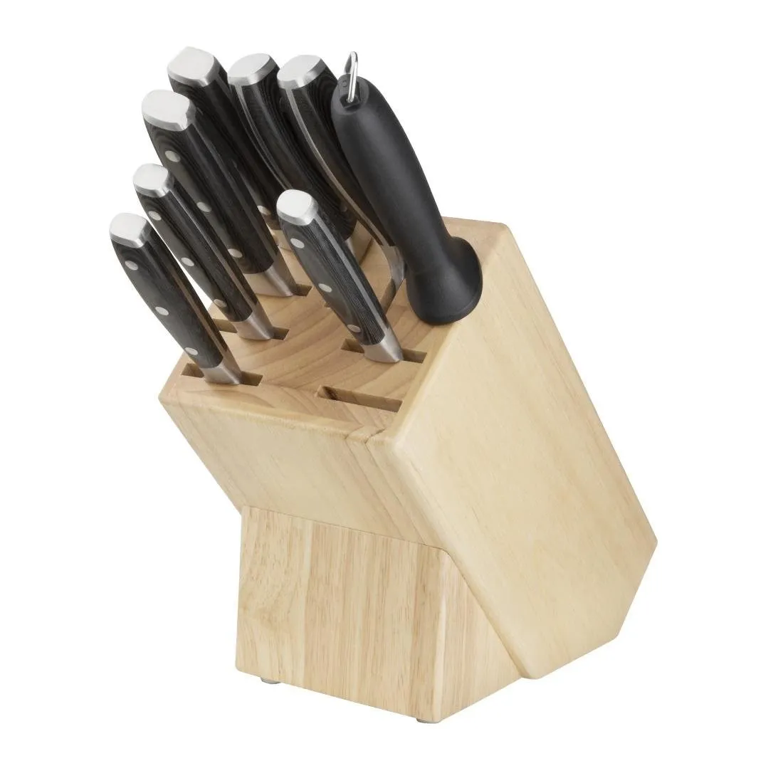Bloque de cuchillos de madera - 9 piezas