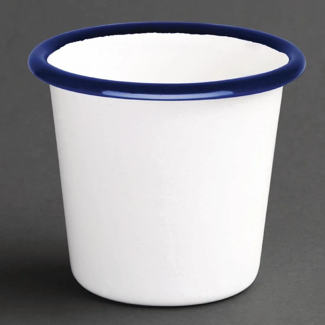Tarro de salsa de acero esmaltado azul y blanco de 114 ml - Juego de 6