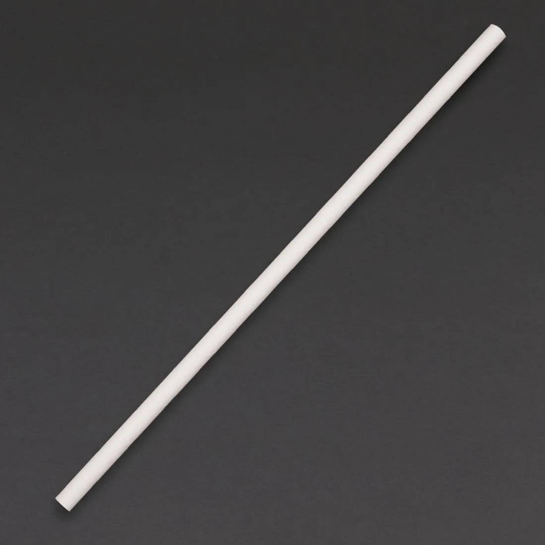 Pajitas compostables blancas de papel - L 210 mm - Lote de 250