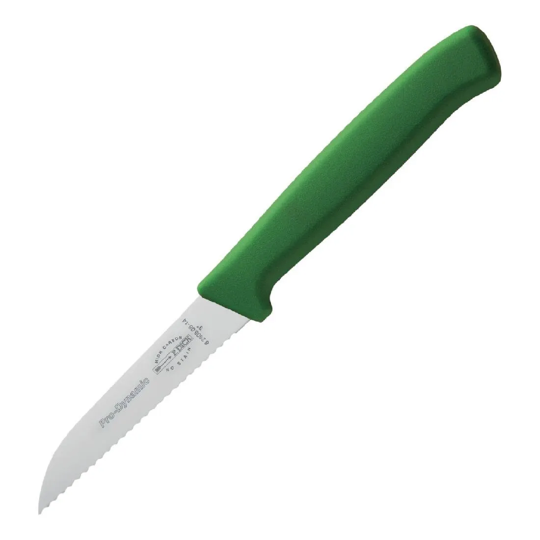 Cuchillo de oficina dentado Prodynamic HACCP verde - 75mm