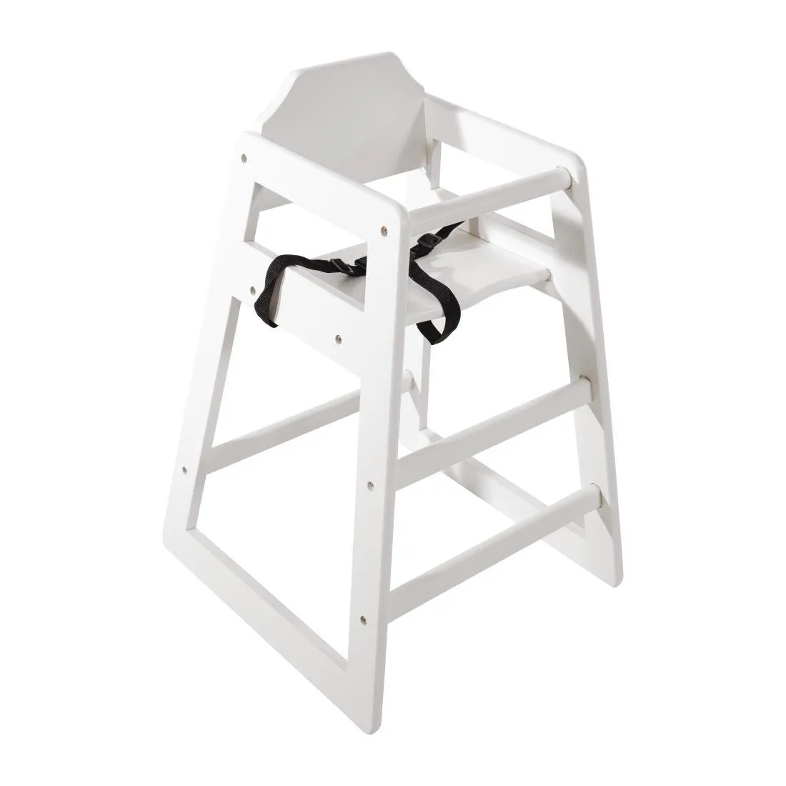 Silla alta de madera blanca