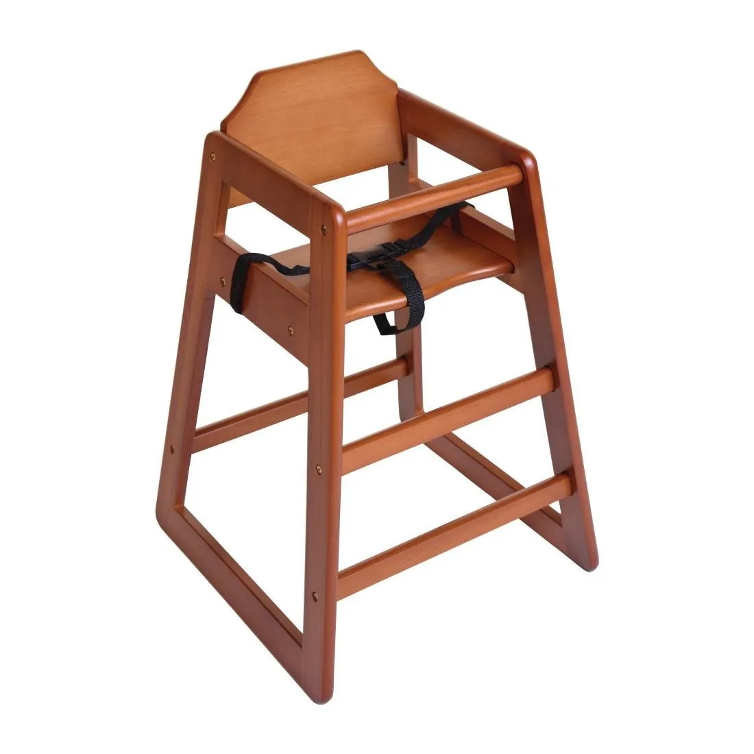 Silla alta de madera acabado en madera oscura