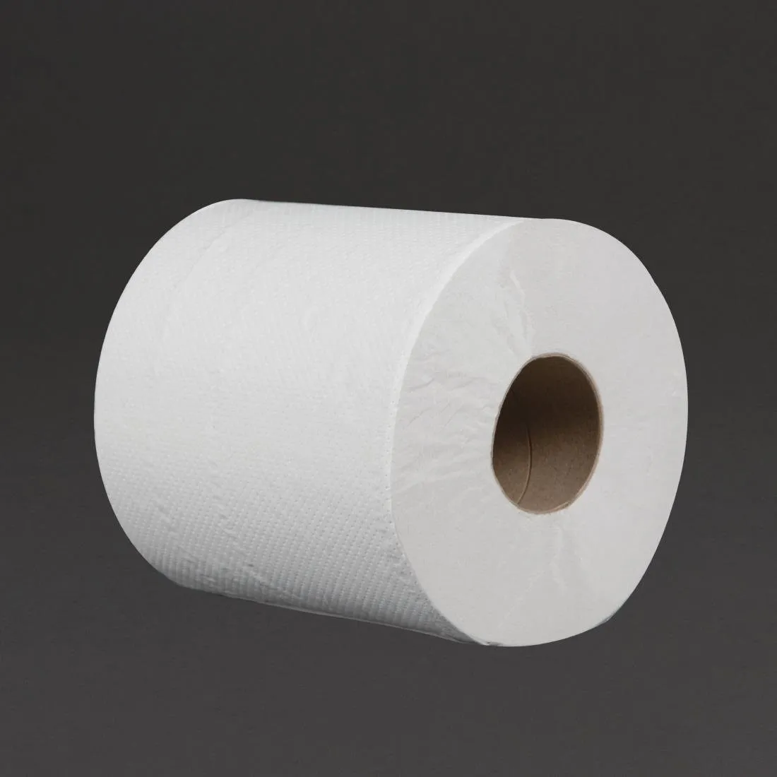 Toalla de mano de 2 capas con dispensador central blanco - Lote de 6
