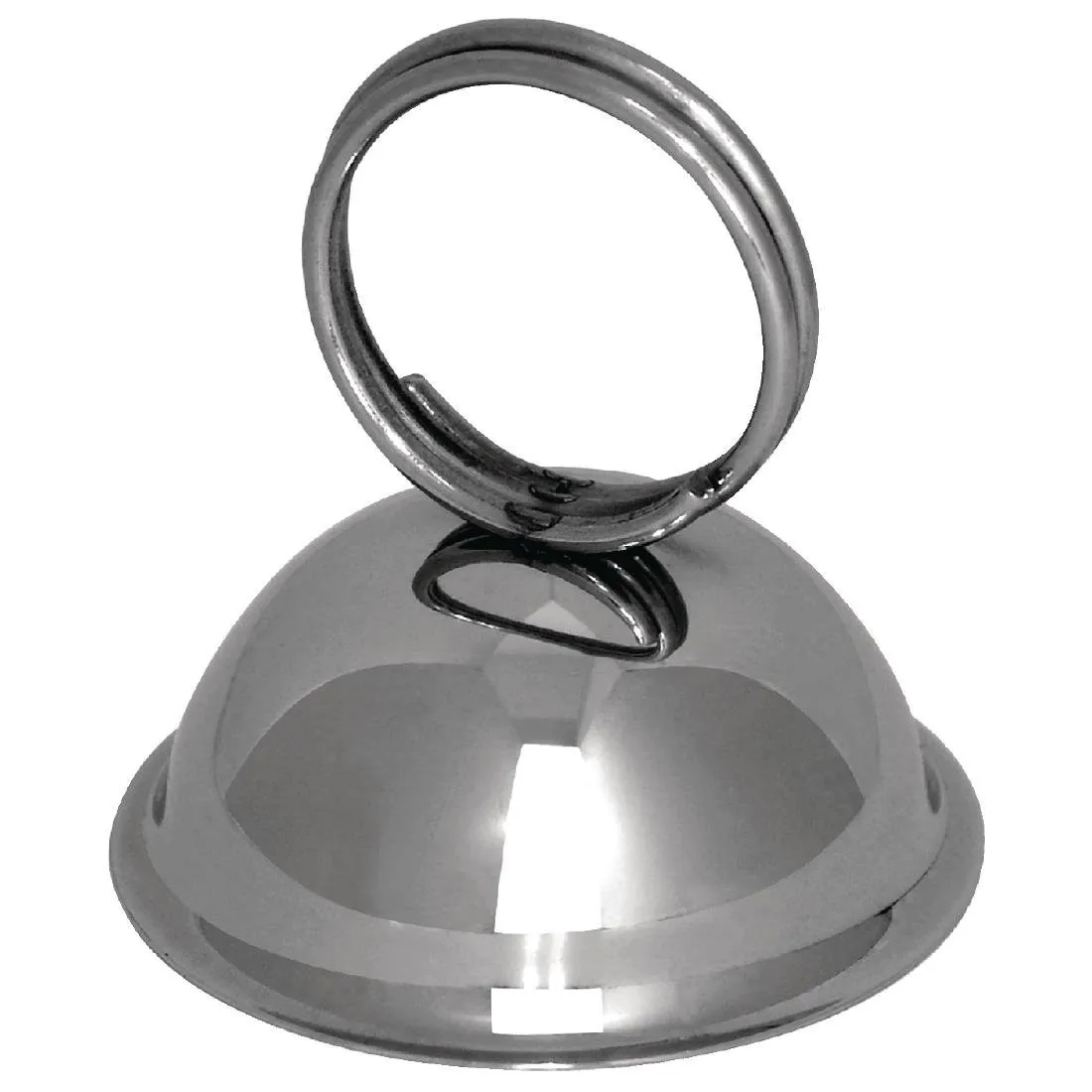 Porta menú con anillo de acero inoxidable