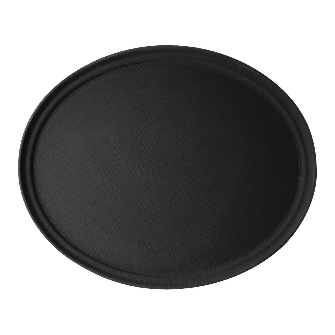 Bandejade servicio ovalada de fibra de vidrio antideslizante Camtread negro