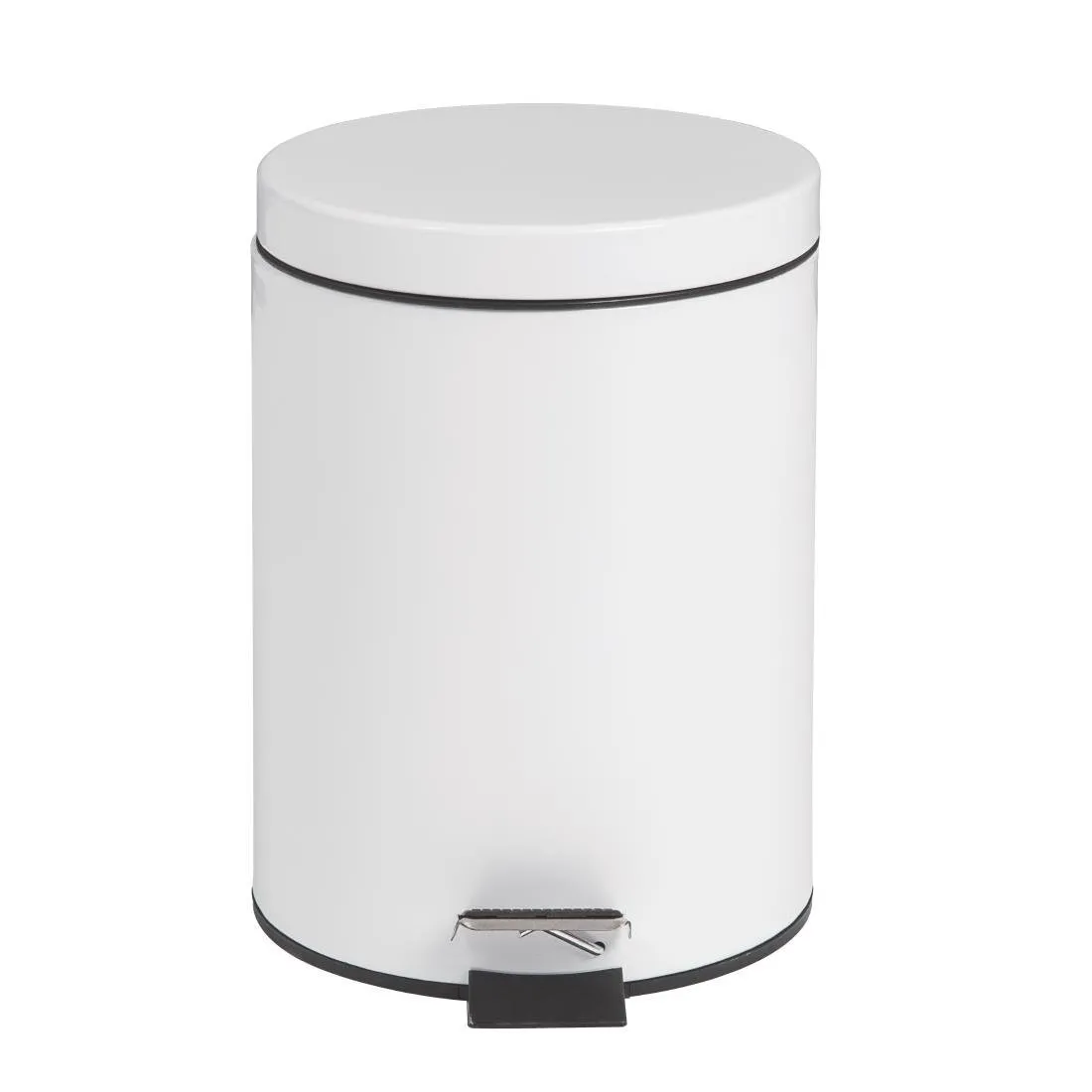 Cubo de basura con pedal blanco - 5 L