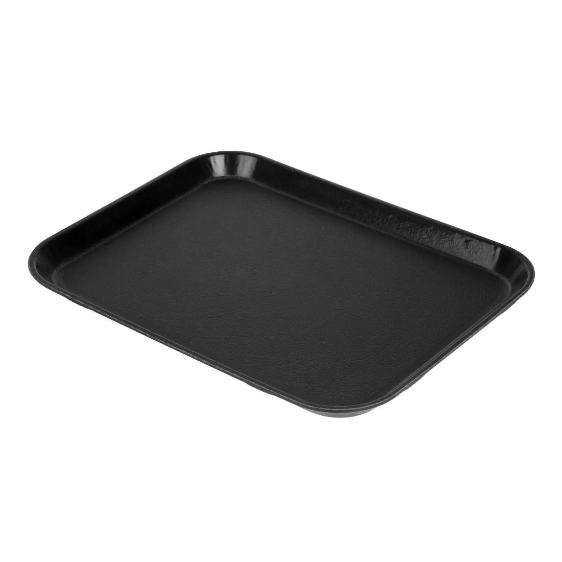 Bandeja rectangular antideslizante de fibra de vidrio Epictread negro 350 mm