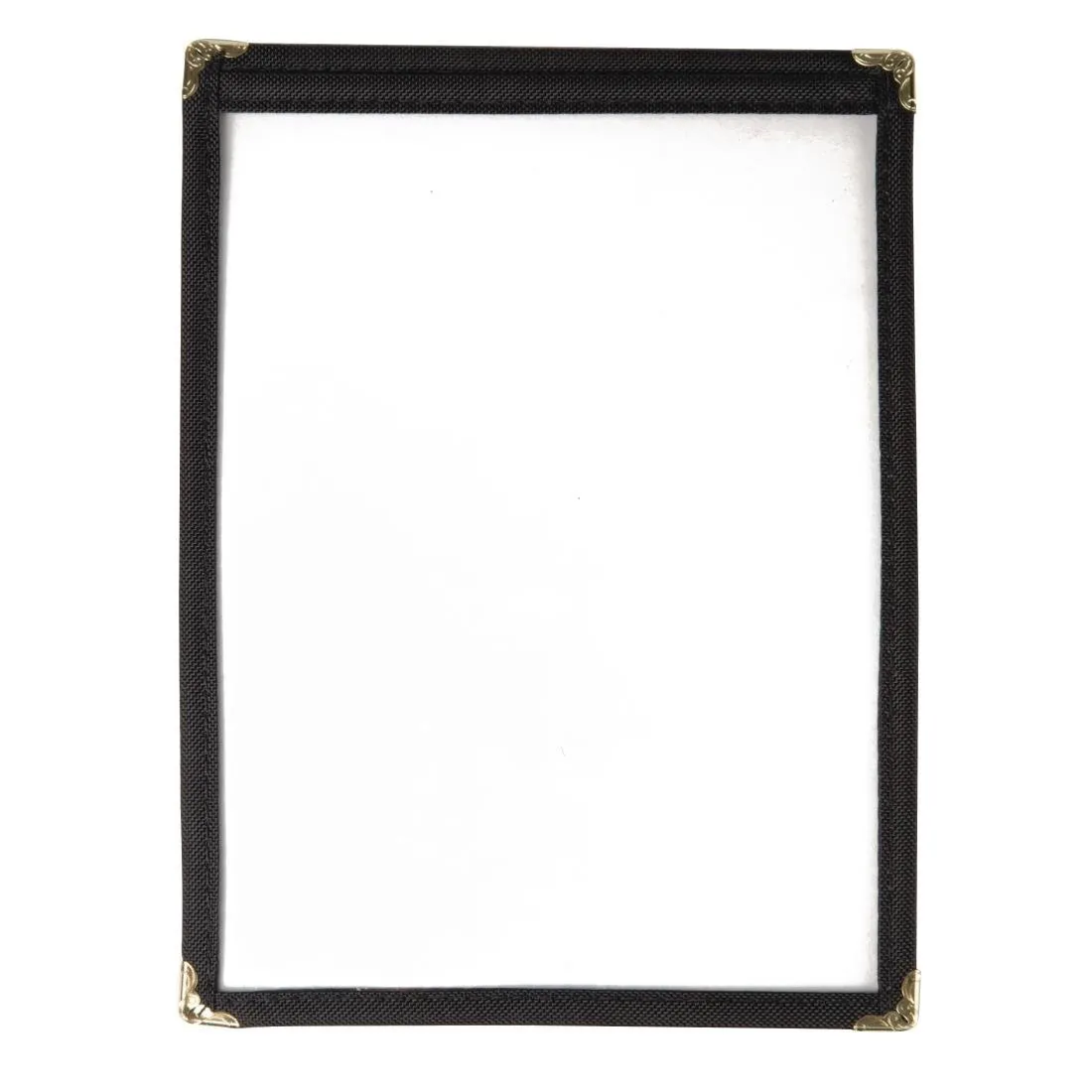Protector de menú estilo americano A5 de dos vistas negro