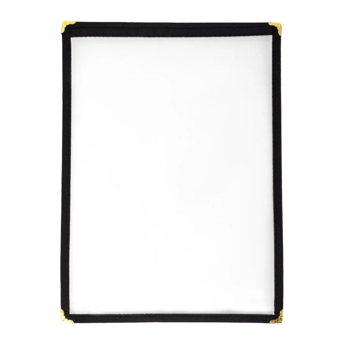 Protector de menú estilo americano A4 de dos vistas negro