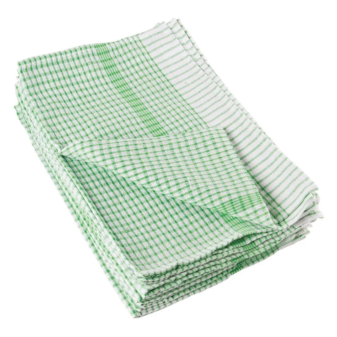 Paños verdes de algodón - Lote de 10