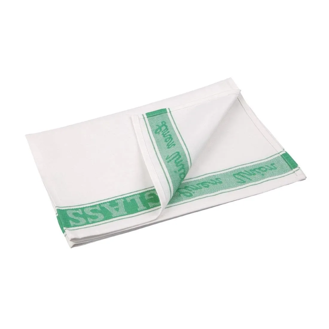 Paños de lino para secar vasos - Verdes - L 762 x P 508 mm