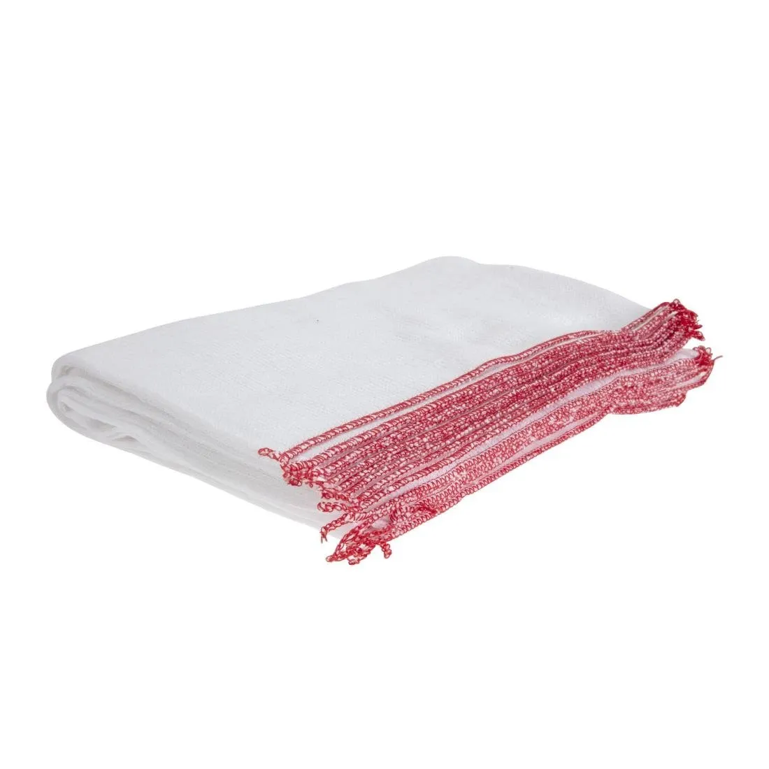 Paños Blancos Rojos - Lote de 10