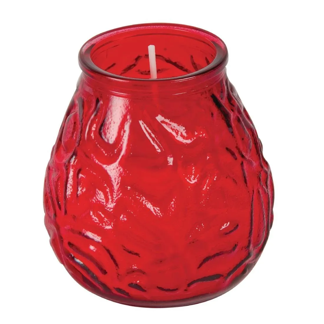 Velas venecianas Bolsius Low Boy - Rojas - Lote de 12