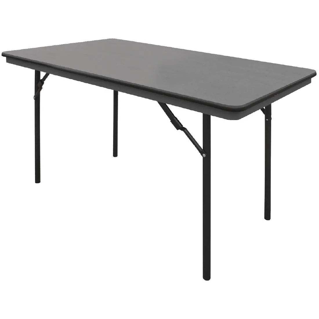 Mesa rectangular plegable gris en ABS - 1220 mm